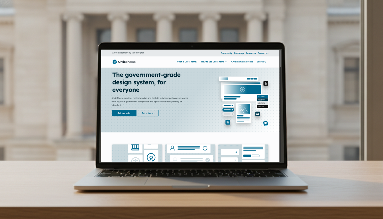 The CivicTheme homepage at civictheme.io