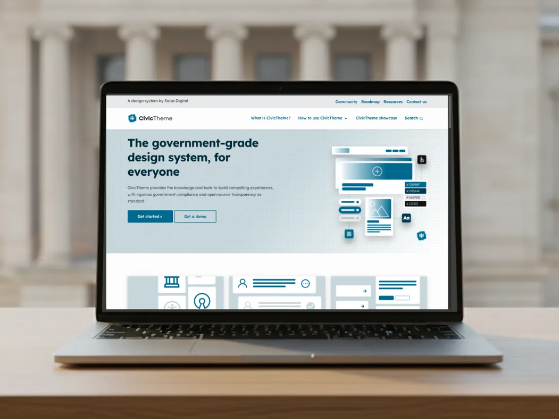 The CivicTheme homepage at civictheme.io