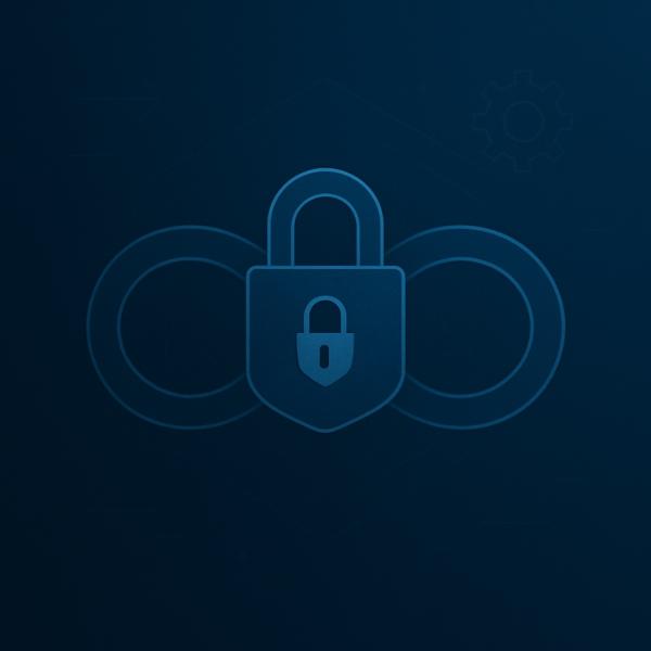 A secure lock embedded inside a DevOps infinity loop